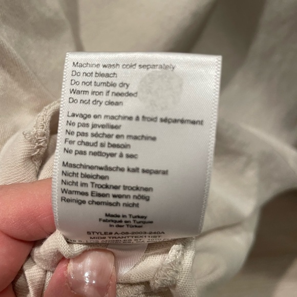 Anine Bing Cream Organic Cotton Tee size S - Picture 4 of 4